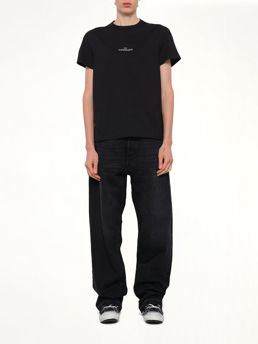 Upside Down Logo T-Shirt in Black