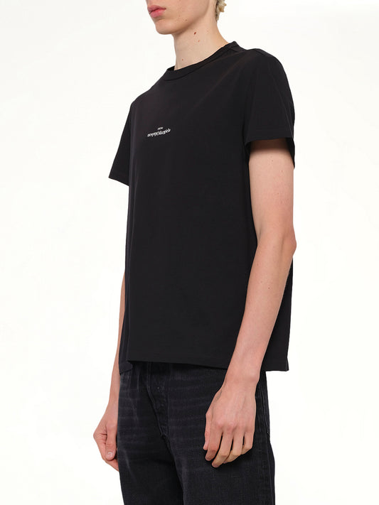 Upside Down Logo T-Shirt in Black