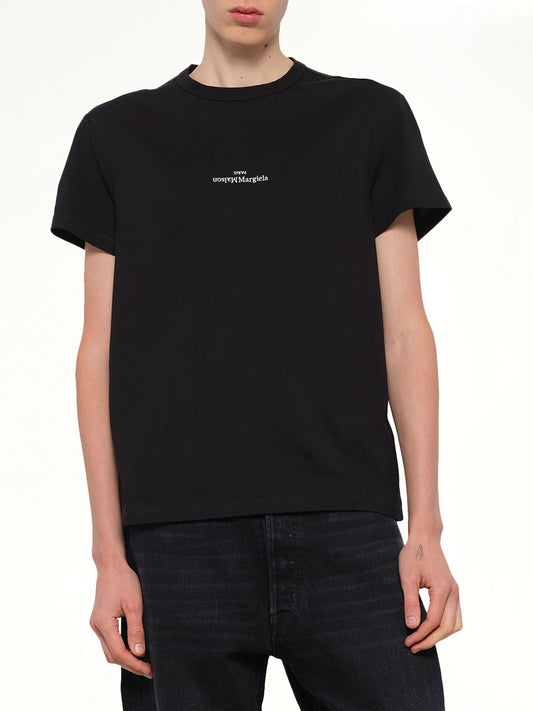 Upside Down Logo T-Shirt in Black