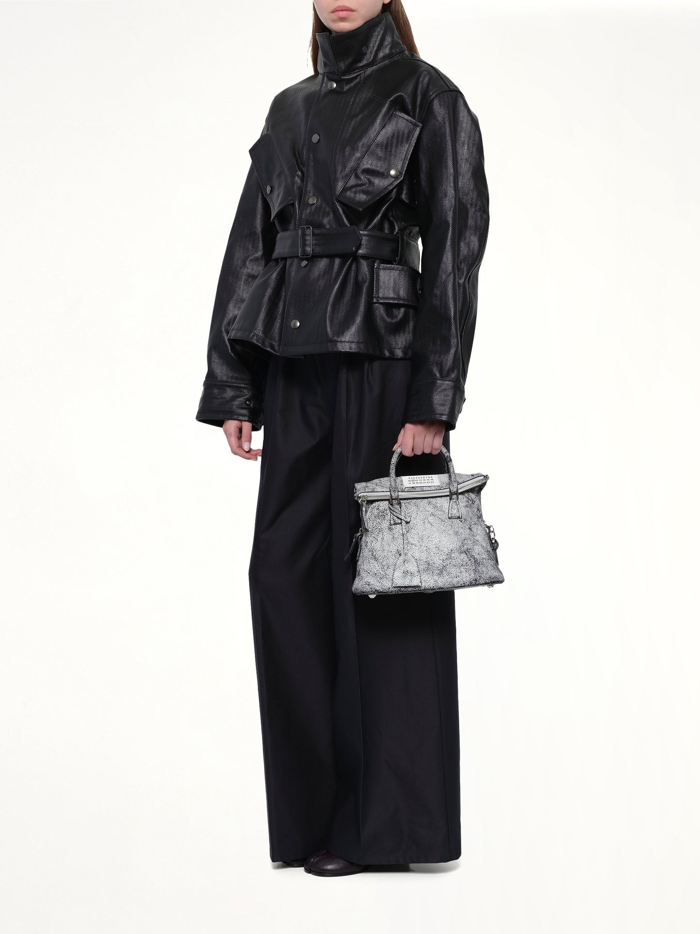 5AC Mini Loved to Death Bag in White/Black