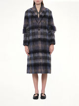 Mohair Coat in Blue/Multicolour