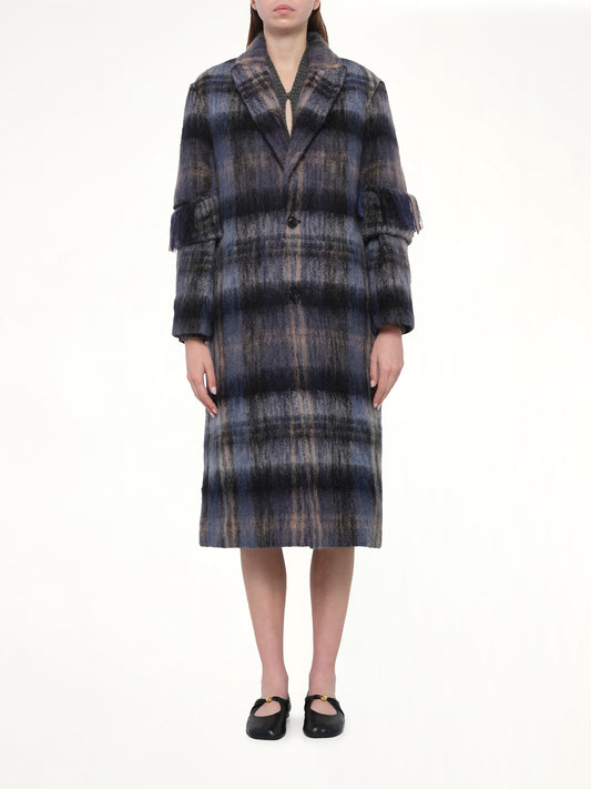 Mohair Coat in Blue/Multicolour