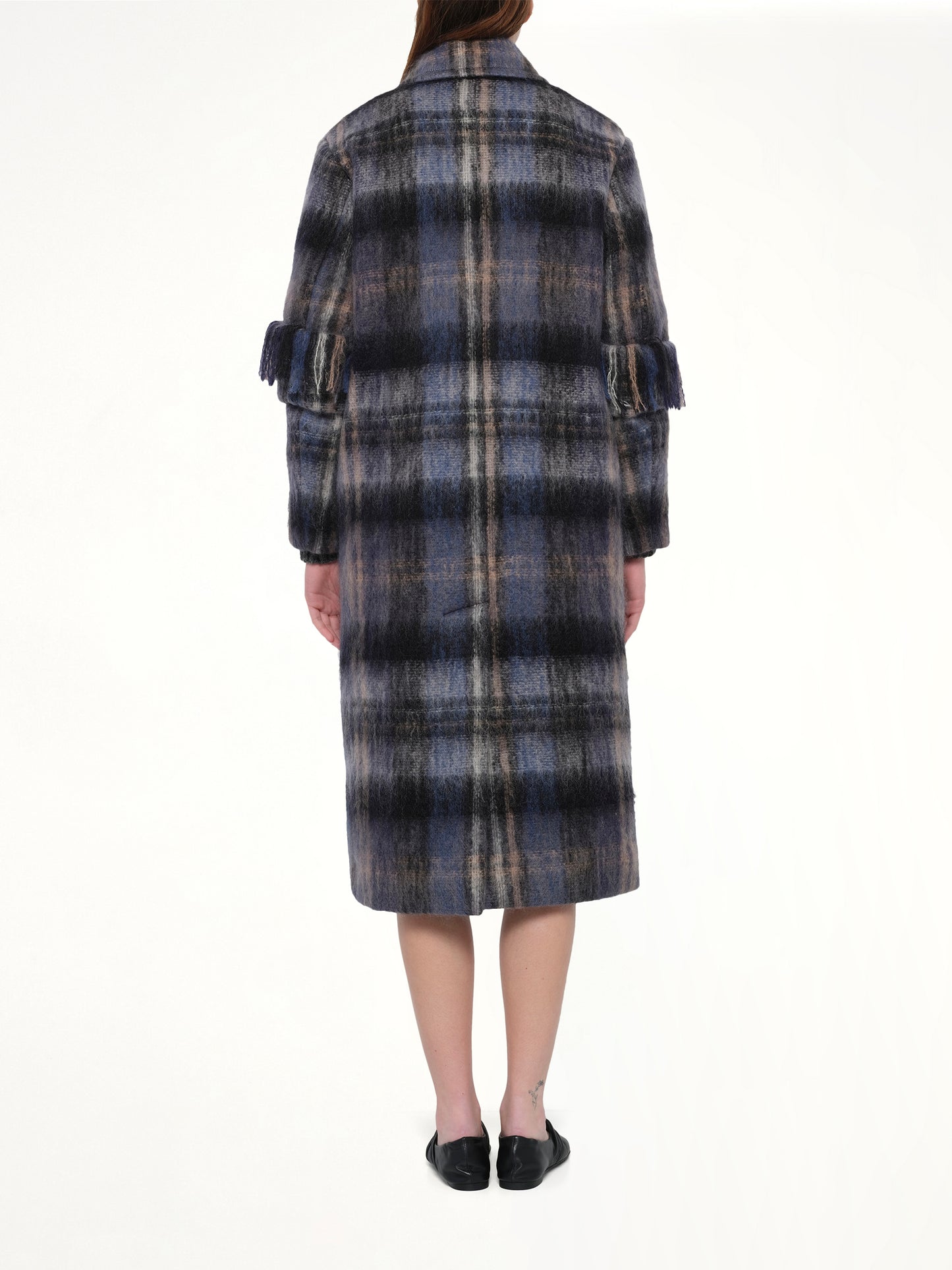 Mohair Coat in Blue/Multicolour