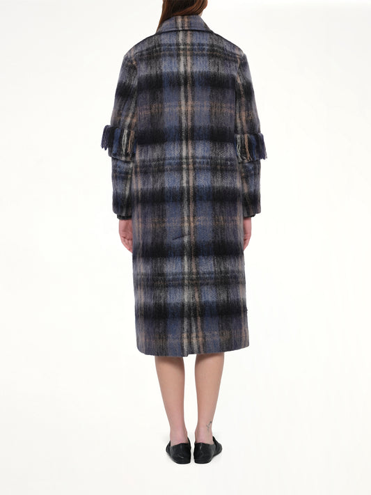 Mohair Coat in Blue/Multicolour
