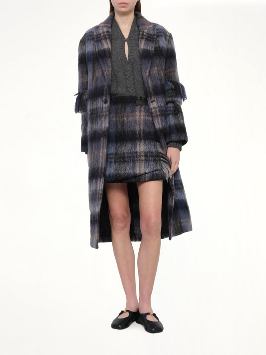 Mohair Coat in Blue/Multicolour
