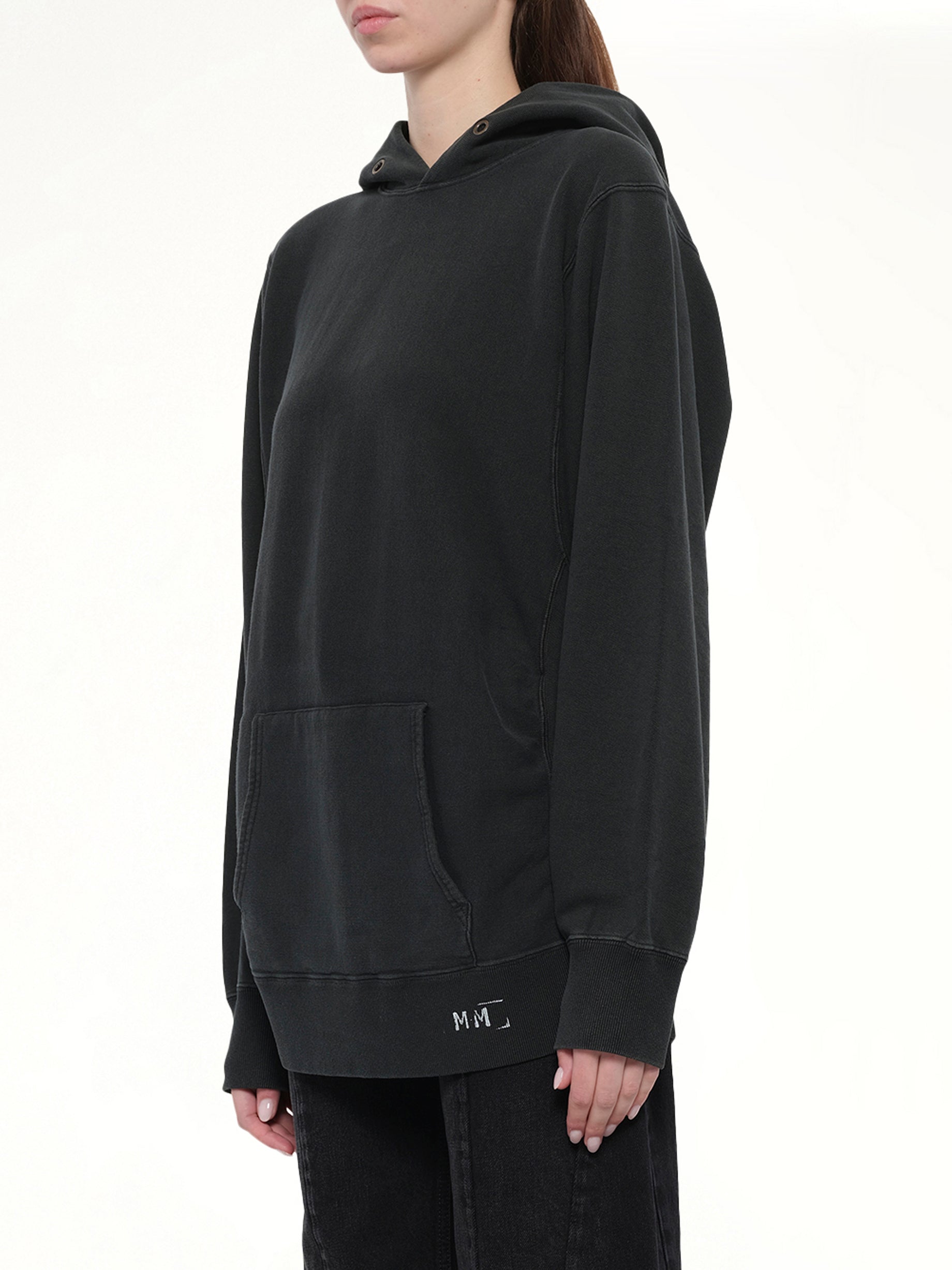 Organic Cotton Fleece Hoodie in Vintage Carbon
