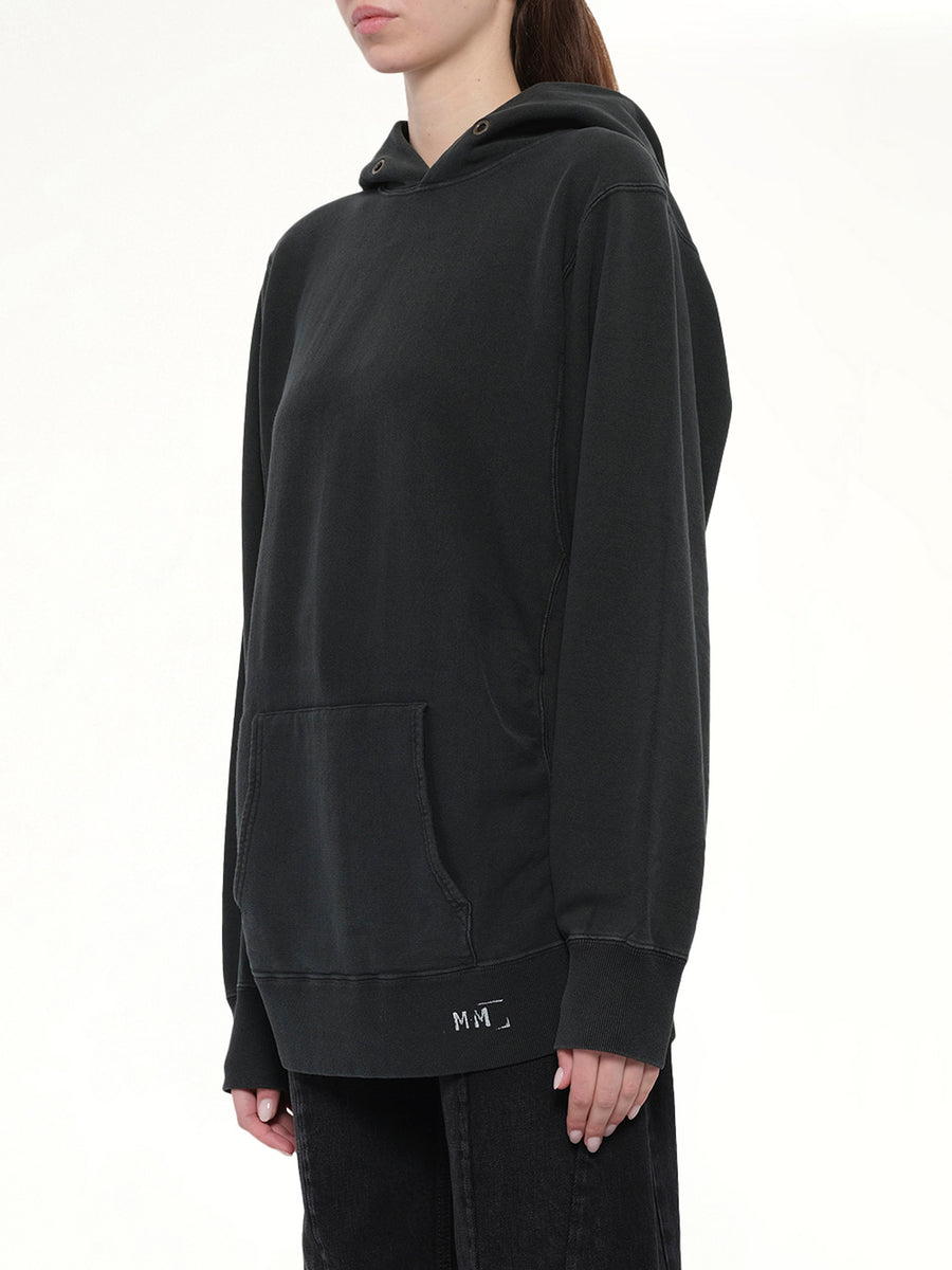 Organic Cotton Fleece Hoodie in Vintage Carbon