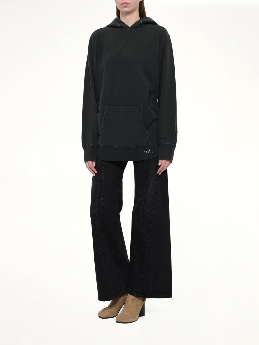 Organic Cotton Fleece Hoodie in Vintage Carbon