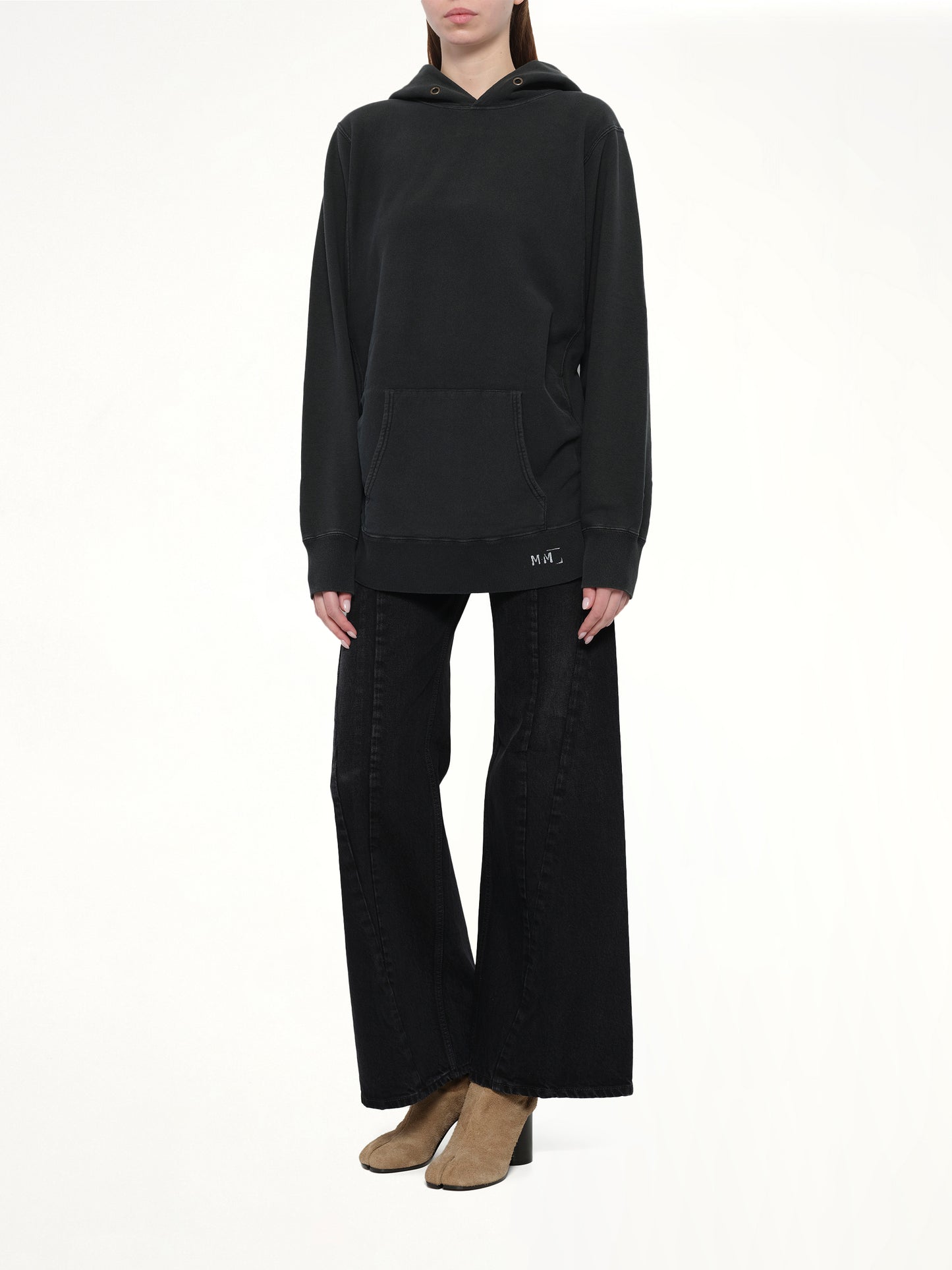 Organic Cotton Fleece Hoodie in Vintage Carbon