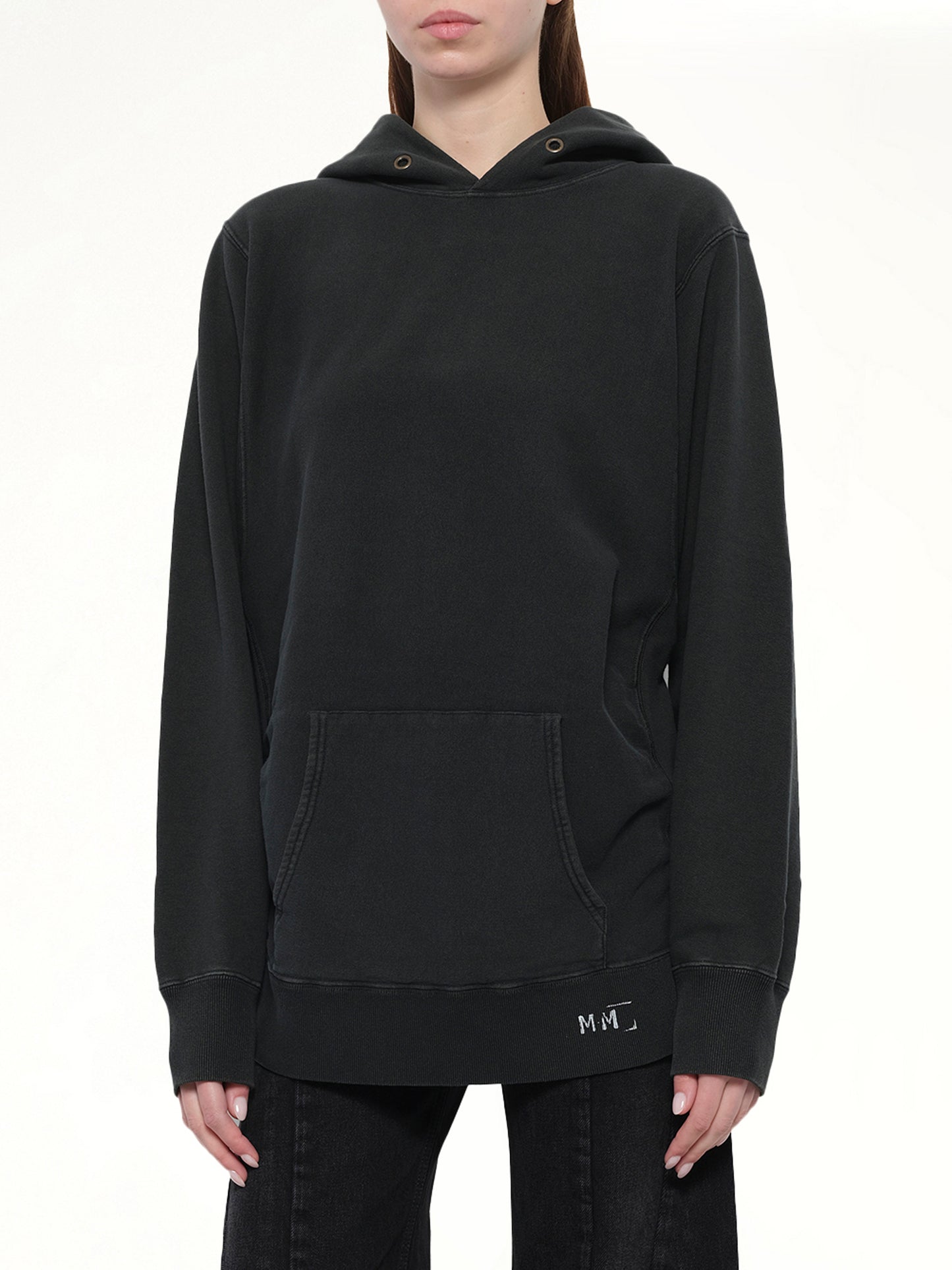 Organic Cotton Fleece Hoodie in Vintage Carbon