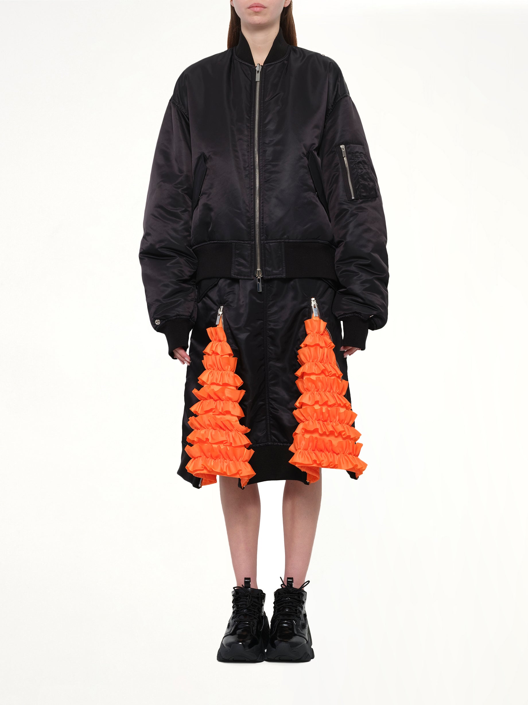 Noir Kei Ninomiya 黑色尼龙斜纹夹克