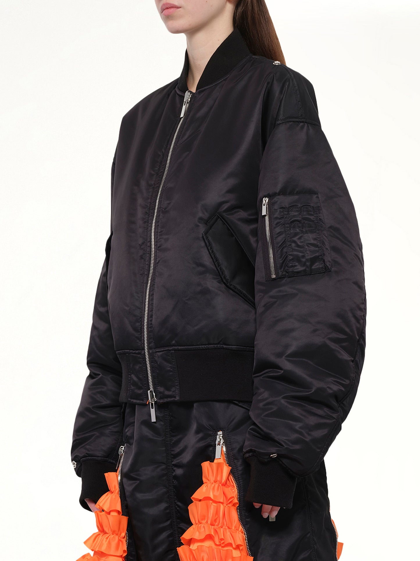 Noir Kei Ninomiya Nylon Twill Blouson in Black