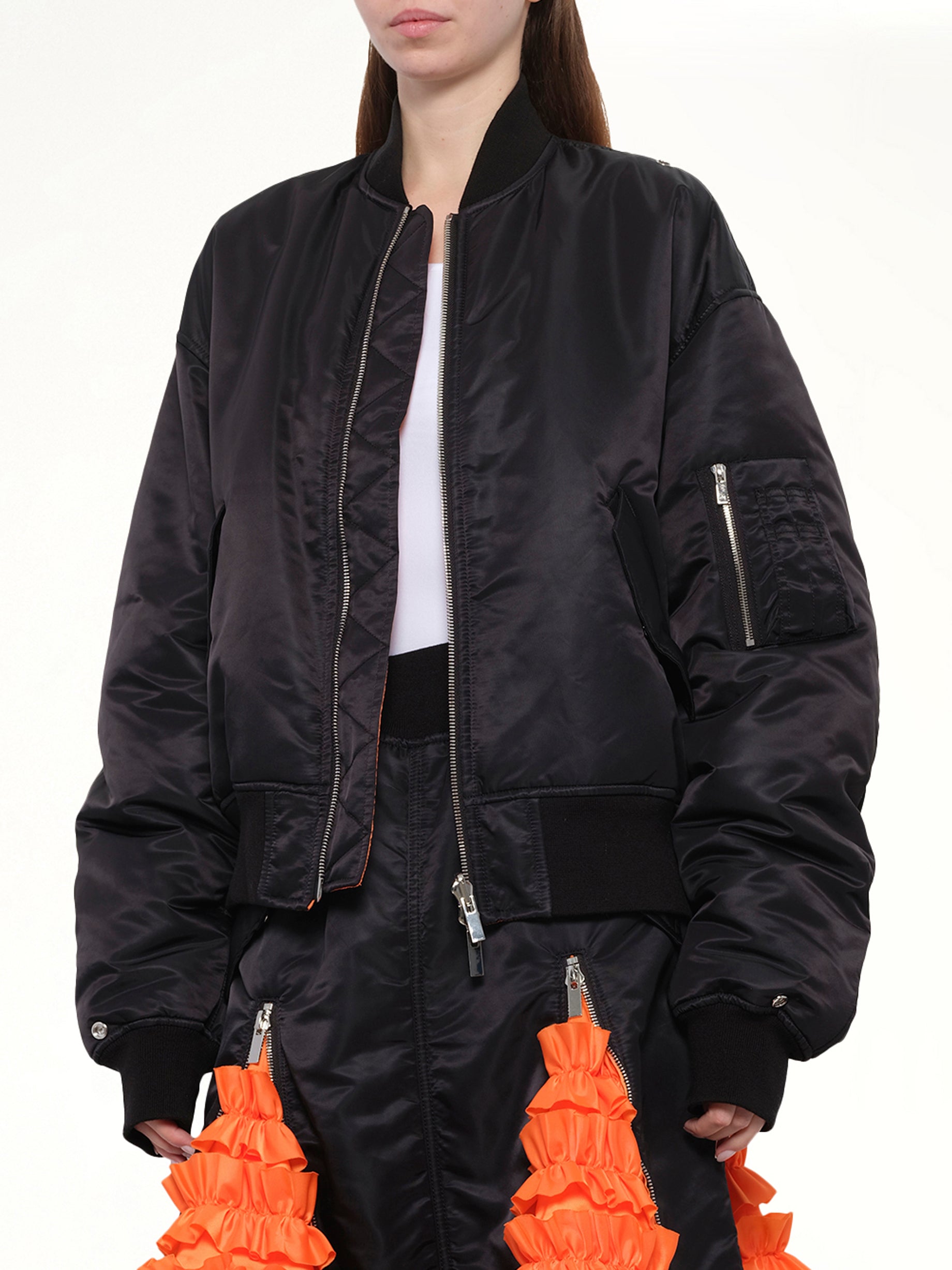 Noir Kei Ninomiya 黑色尼龙斜纹夹克