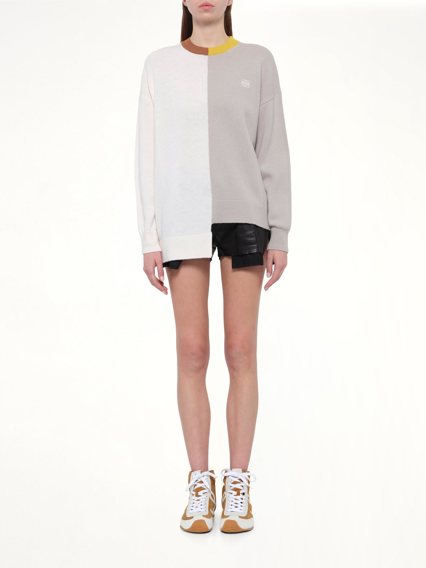 Asymmetric Sweater in Mustard/Bronze