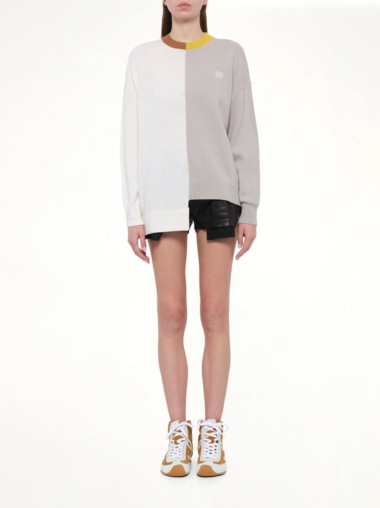 Asymmetric Sweater in Mustard/Bronze