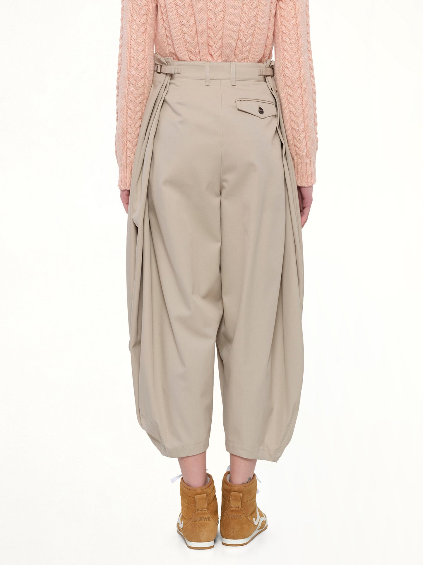 Draped Trouser AF in Beige