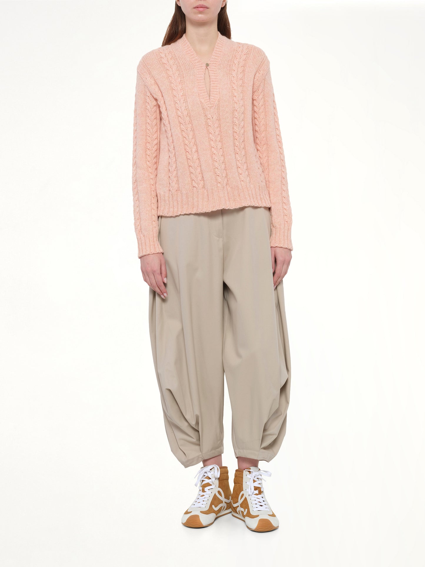 Draped Trouser AF in Beige