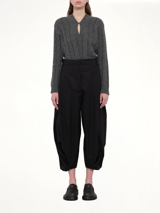 Draped Trouser AF in Black