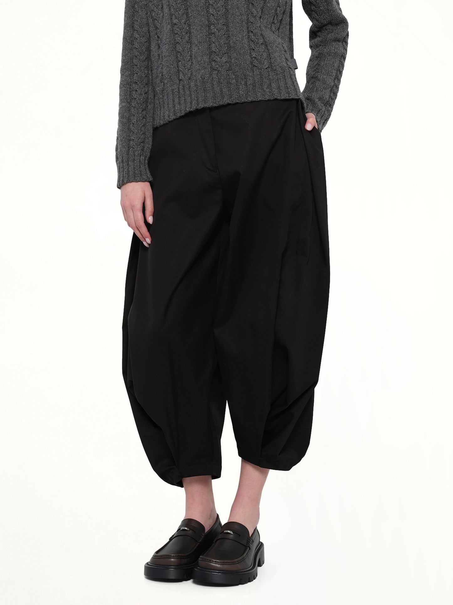 Draped Trouser AF in Black