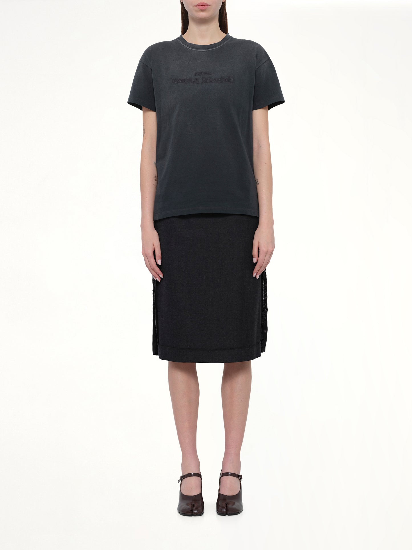 Reverse Logo T-Shirt in Black