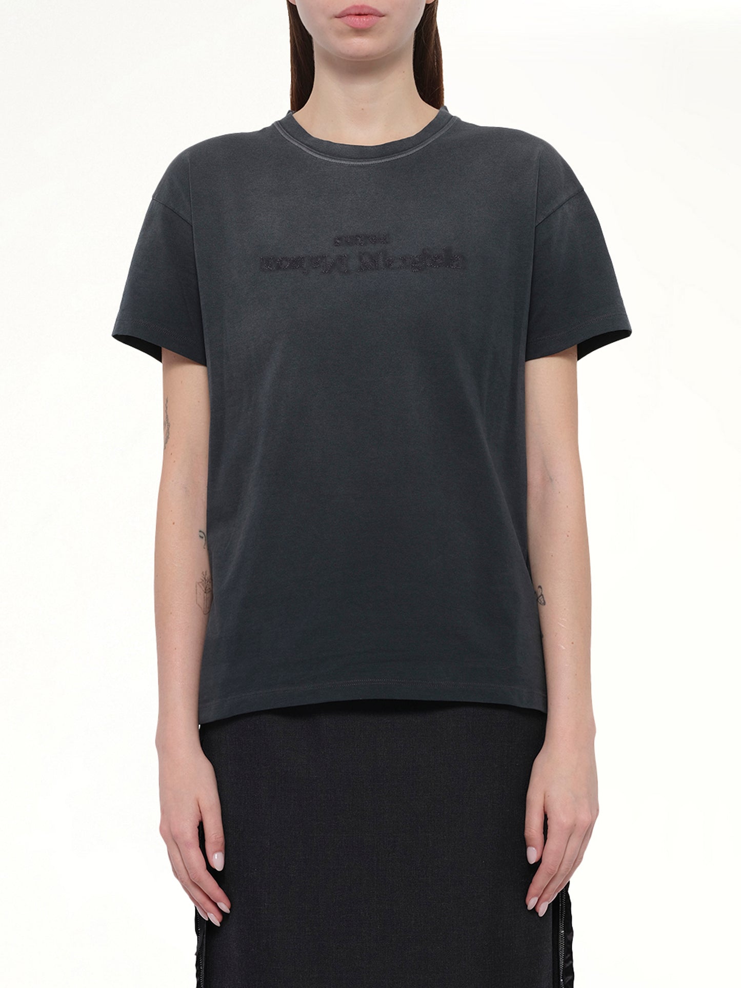 Reverse Logo T-Shirt in Black