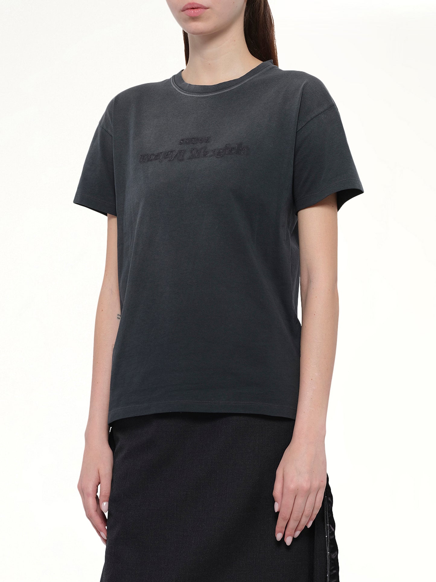 Reverse Logo T-Shirt in Black