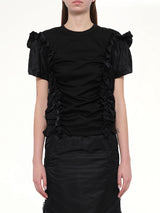 Cotton Ponte T-Shirt in Black