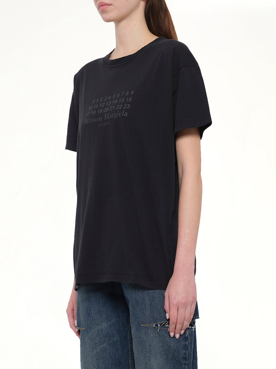 Maison Margiela Logo T-Shirt in Washed Black