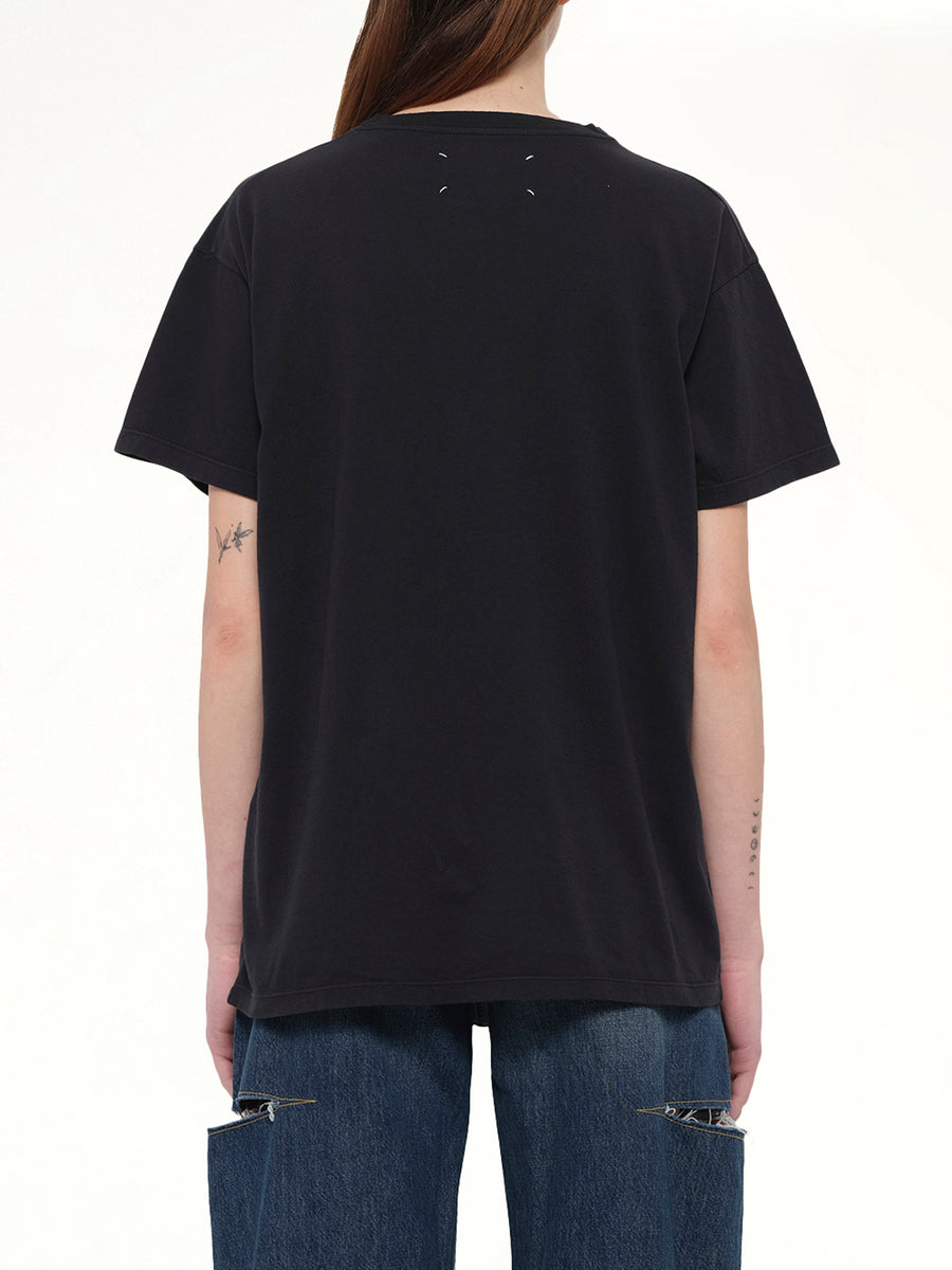 Maison Margiela Logo T-Shirt in Washed Black
