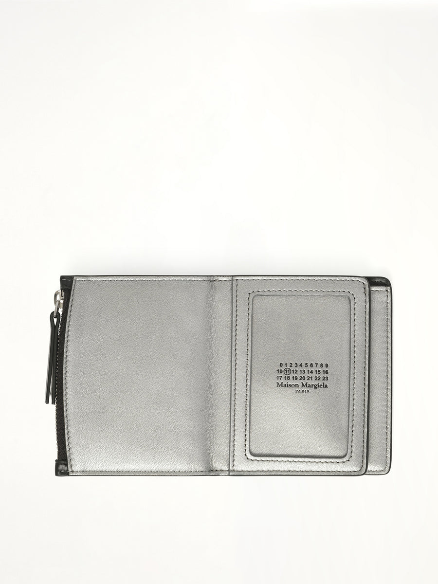 Maison Margiela Flip Wallet in Black/Silver
