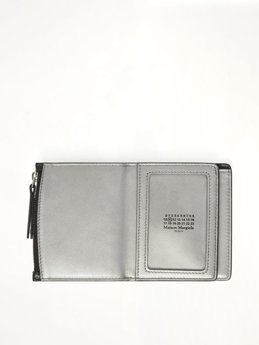 Maison Margiela Flip Wallet in Black/Silver