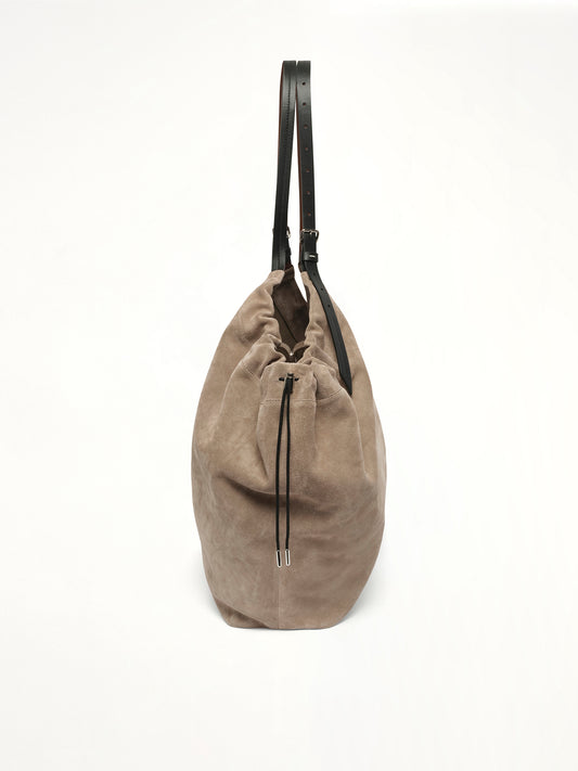 Belt Bag Shopping Vertical in Vison/Black/Chestnut