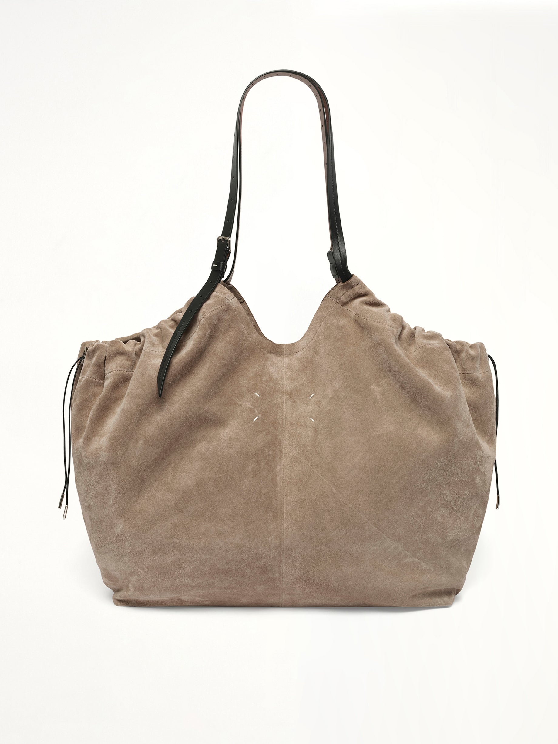 Belt Bag Shopping Vertical in Vison/Black/Chestnut