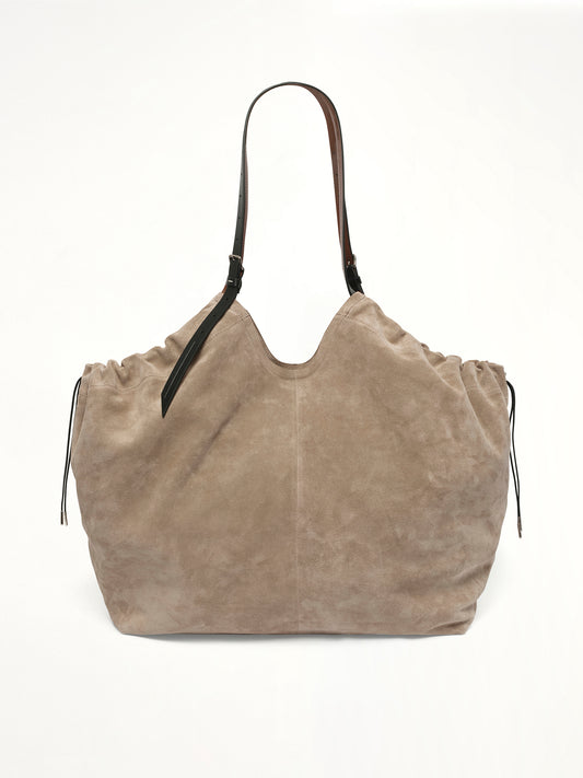 Belt Bag Shopping Vertical in Vison/Black/Chestnut