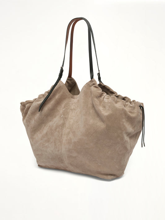 Belt Bag Shopping Vertical in Vison/Black/Chestnut