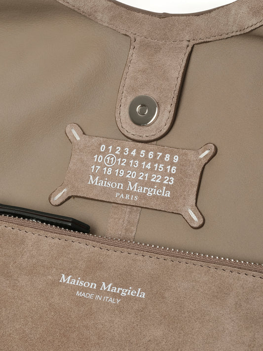 Belt Bag Shopping Vertical in Vison/Black/Chestnut