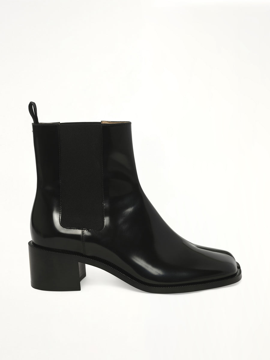 Tabi Chelsea 5.5cm Boots in Black Side View | MAISON MARGIELA