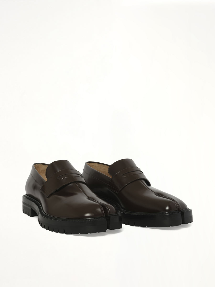 Tabi County Loafer in Dark Forest Front View | MAISON MARGIELA