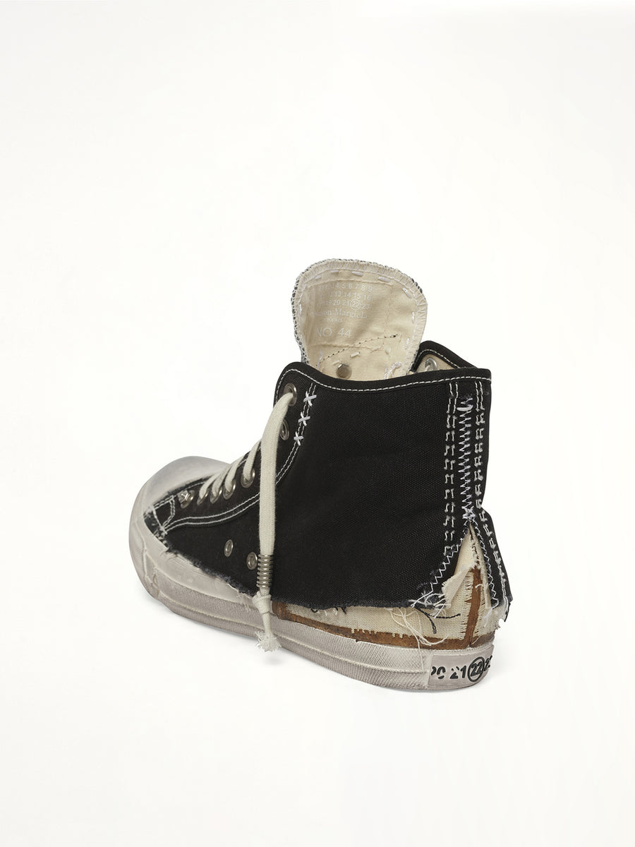 Loved to Death Sneaker in Black Back View | MAISON MARGIELA