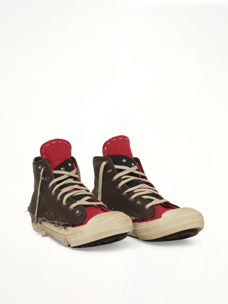 Loved to Death Sneaker in Red/Black Front View | MAISON MARGIELA