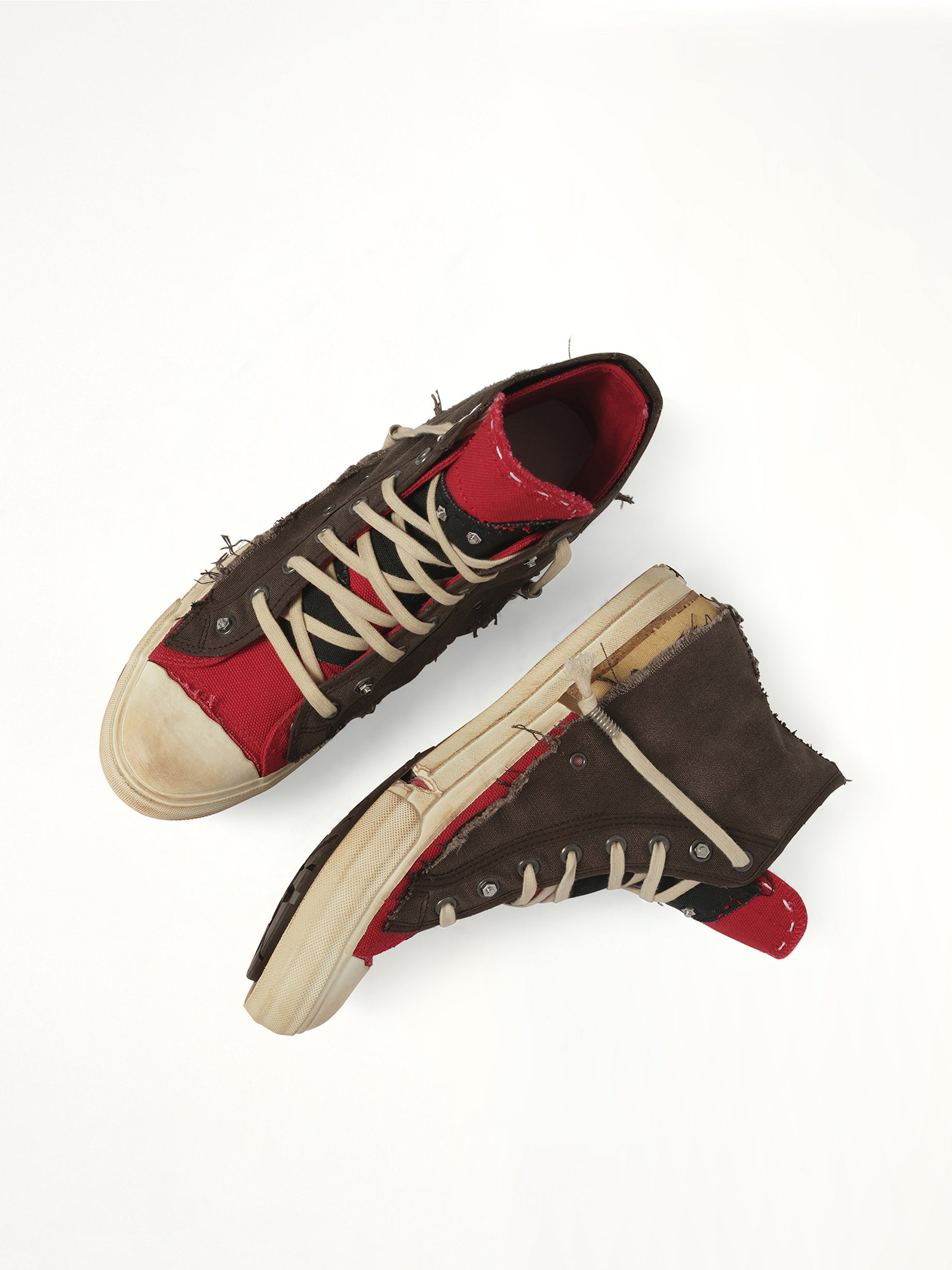 Loved to Death Sneaker in Red/Black Top View | MAISON MARGIELA