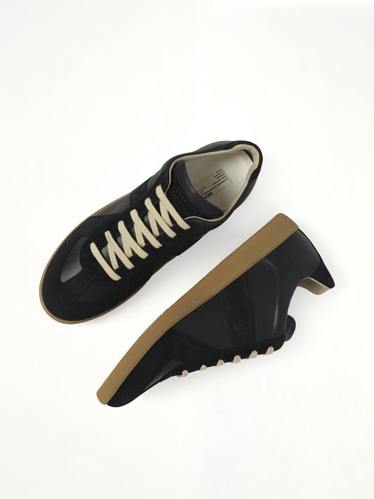 Replica Leather Sneaker in Blue Nights