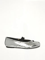 Broken Mirror Ballerina in Silver/Black Side View | MAISON MARGIELA