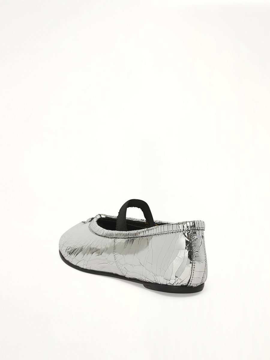 Broken Mirror Ballerina in Silver/Black Back View | MAISON MARGIELA