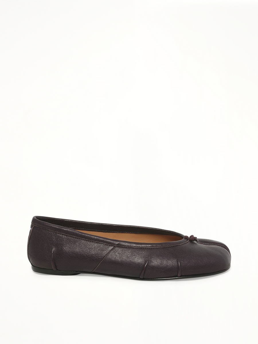 Tabi Ballerina in Plum Side View | MAISON MARGIELA