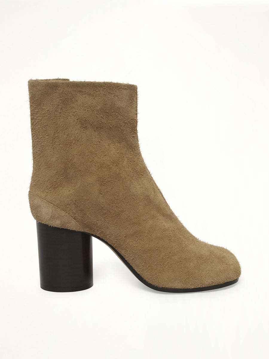 Tabi Ankle Boots 8cm in Corn Brown Side View | MAISON MARGIELA