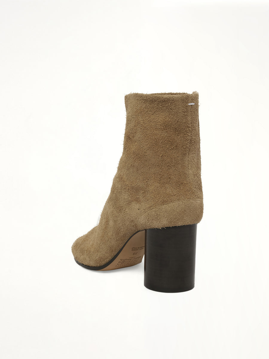 Tabi Ankle Boots 8cm in Corn Brown Back View | MAISON MARGIELA