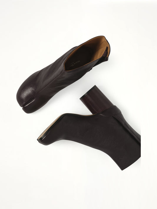 Tabi Ankle Boots 8cm in Plum