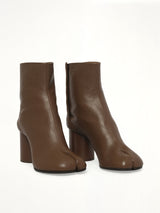 Tabi Ankle Boots 8cm in Warm Coffee Front View | MAISON MARGIELA