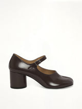Tabi Mary Jane 6cm Heel in Moka Side View | MAISON MARGIELA